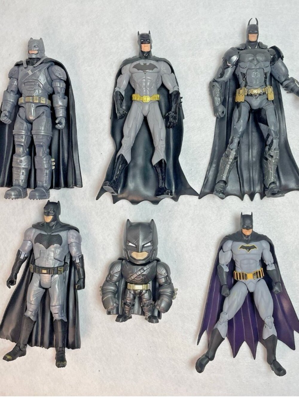 Lot of 6 Batman Figures – DC Collectibles, Mattel, Jada – Arkham Knight, Rebirth